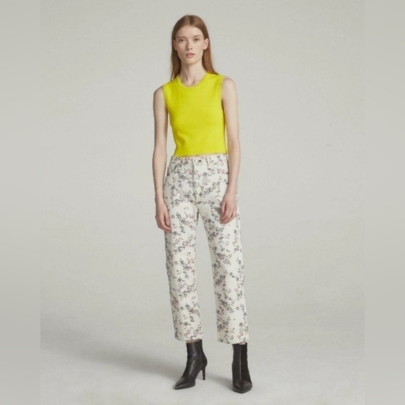 rag & bone Denim - RAG & BONE Micro Floral Straight Leg Jeans Size 31
